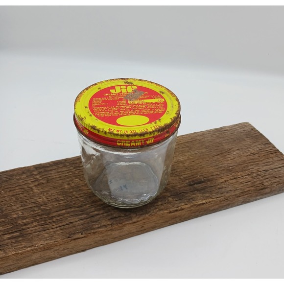 Vintage Jif Creamy Peanut Butter Jar with 1 Cup Measurements Advertising - Picture 1 of 7